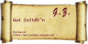 Gut Zoltán névjegykártya