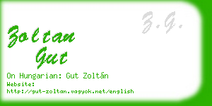 zoltan gut business card